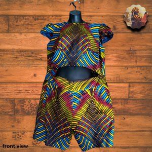 Custom Tailored Ankara Print Romper - Effortless Style & Comfort